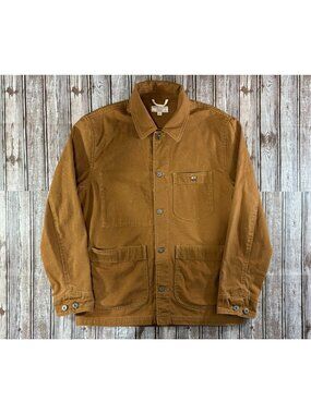 Wallace & Barnes Duck Canvas Utility Chore Jacket sz M color brown